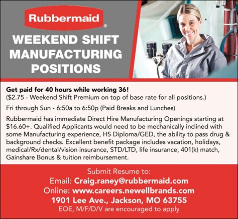 rubbermaid winchester jobs|rubbermaid job openings.